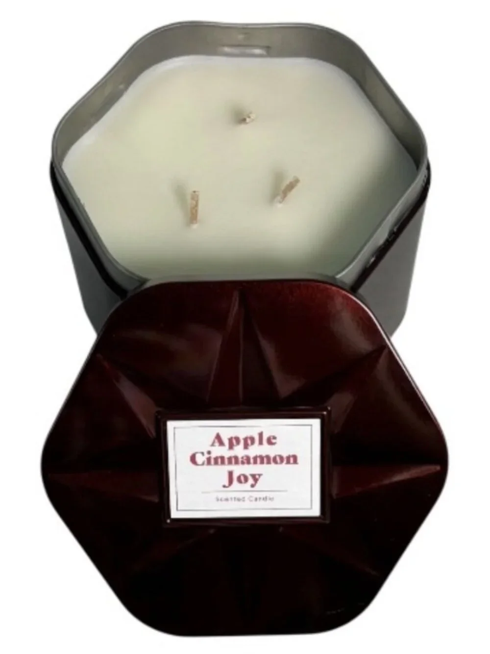 Threshold Apple Cinnamon Joy 18 oz 3 Wick Candle Decorative Tin New